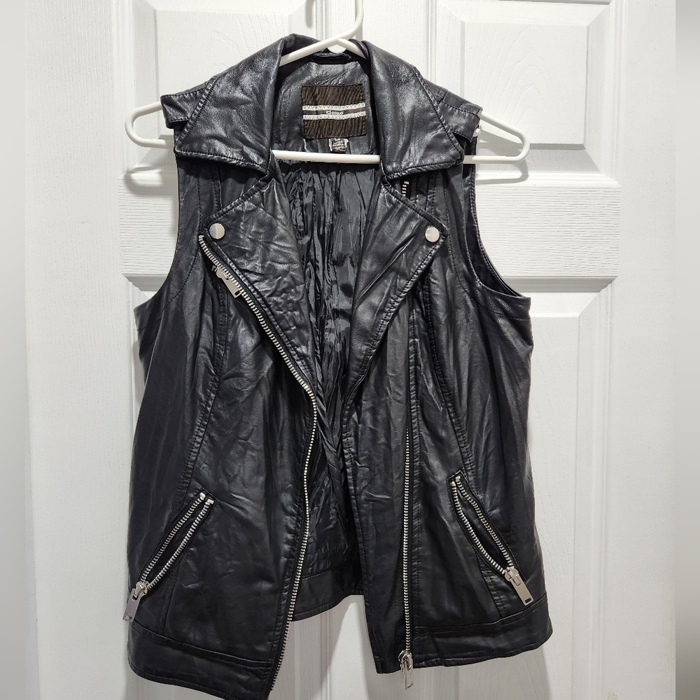 Black Leather Vest